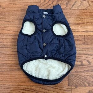 Fleece lined dog winter jacket